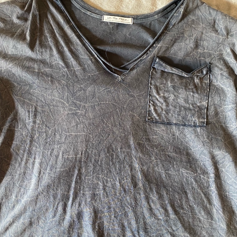 Free People- We the Free Oversized V-Neck Tee